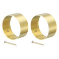 thumbnail image 1 of Uxcell 2 Pcs Cubierta de Pie de Muebles de Latón, 1.69 x 1.77 x 0.79 Pulgadas, Tapas de Pies Redondas para Muebles, Protector de Suelo para Silla, Mesa, Sofá, Cama, 1 of 6