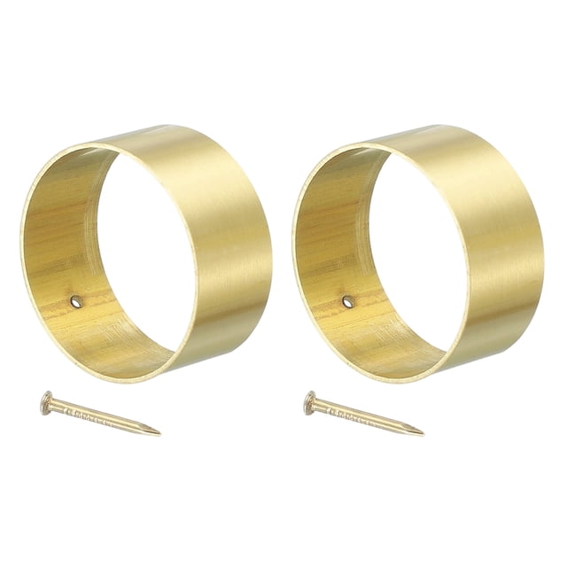Uxcell 2 Pcs Cubierta de Pie de Muebles de Latón, 1.69 x 1.77 x 0.79 Pulgadas, Tapas de Pies Redondas para Muebles, Protector de Suelo para Silla, Mesa, Sofá, Cama
