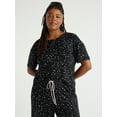 thumbnail image 2 of Joyspun Women's Knit Sleep T-Shirt with Short Sleeves, Sizes S-3X, 2 of 6