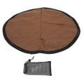 thumbnail image 3 of Cojín circular para exteriores marrón, portátil, plegable, con asiento y tapete aislante térmico para acampar, pescar y hacer picnics, 3 of 8