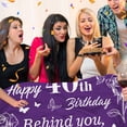 thumbnail image 2 of Happy 40th Birthday Gifts Blanket, 1983 Birthday Gifts for 40 Year Old Women, Happy 40th Birthday Decorations for Women/Her/Men/Him Throw Blanket, 40th Birthday Gifts Ideas Blanket " Purple(40"x50"), 2 of 7