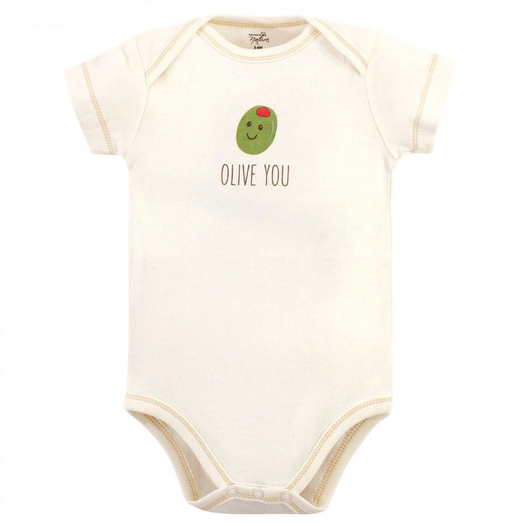 Touched by Nature Organic Cotton Bodysuits 5pk, Mushroom, Preemie