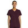 ELEMENTS BY ALEXANDERS UNIFORMS Women's EL9105 2-Pocket V-Neck Four Way Stretch Scrub Top Wine XX-Small
