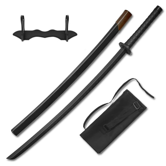 BJDJ Katana Sword high Toughness Polypropylene Performing Training (41") Black Katana Practice Scabbard Cosplay Aikido (Black)