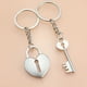 thumbnail image 3 of 1 par de llaveros de metal con forma de corazón a juego para parejas, regalo para hombres y mujeres, 3 of 7