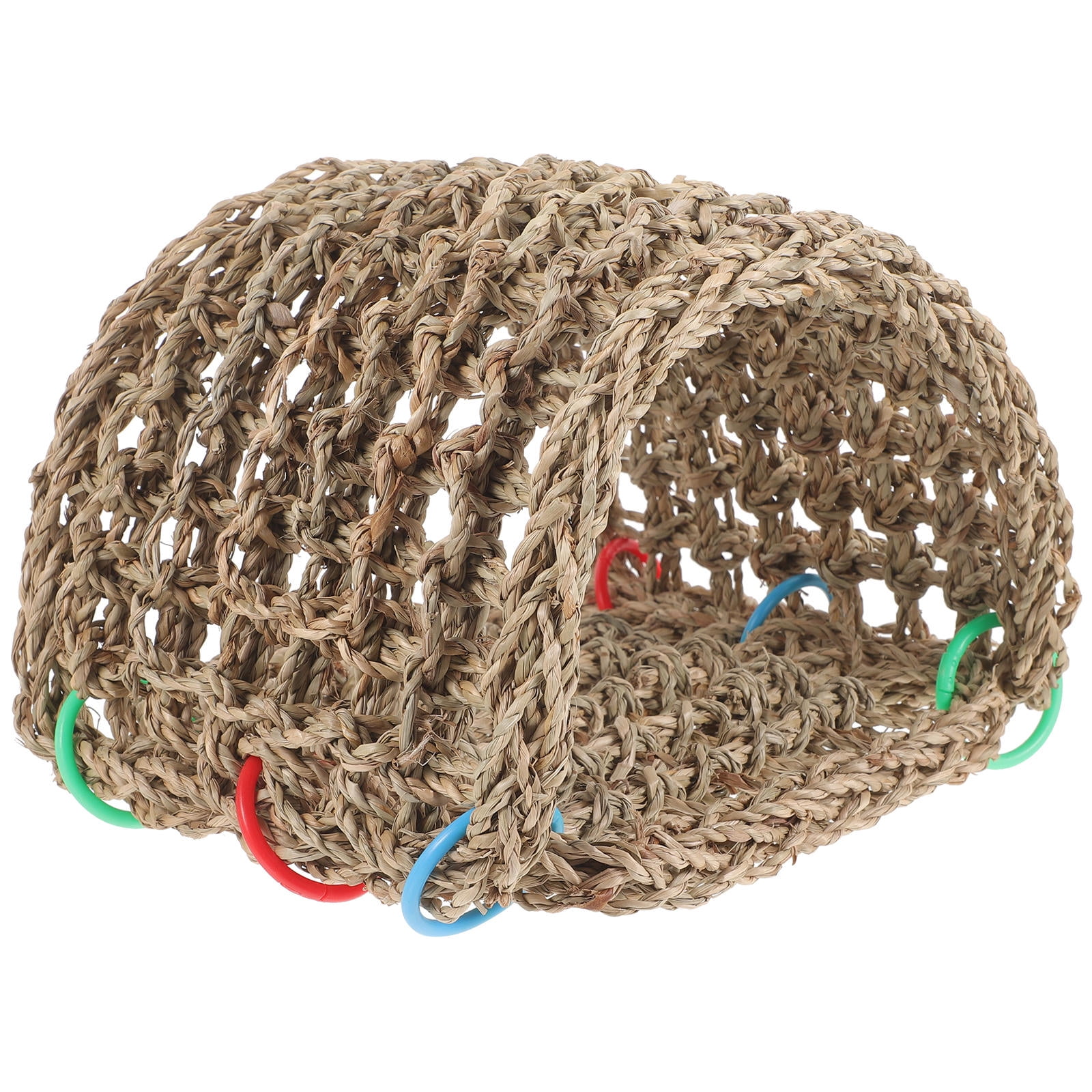 ELAYARD Light Brown Woven Bird Nest Bed for Parrots Comfortable Sleeping Perch and Cozy Bird House