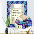 thumbnail image 4 of DESIGN ART Designart 'Tropical Mood Blue 2' Bohemian and Eclectic Mirror - Printed Wall Mirror 27.6 in. wide x 39.4 in. high, 4 of 5