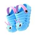 thumbnail image 2 of par de sandalias de playa antideslizantes con diseño de oruga, con dibujos animados, para niños y niñas (azul, talla 24, largo 14,5 cm), 2 of 6
