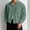 Green, variant on Dolkfu Cropped Mens Shirt Button Down Corduroy Shirt Long Sleeve Pocket Retro Men's T-Shirts L