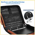 thumbnail image 4 of Zipper Binder with Shoulder Strap 2 inch 3 Ring Waterproof File Folder Organizer Bag 500 Sheet Magnificent Sunset Scene, 4 of 8