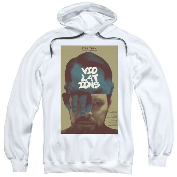 Star Trek Tng Season 5 Episode 12 Adult Pullover Hoodie Sweatshirt White