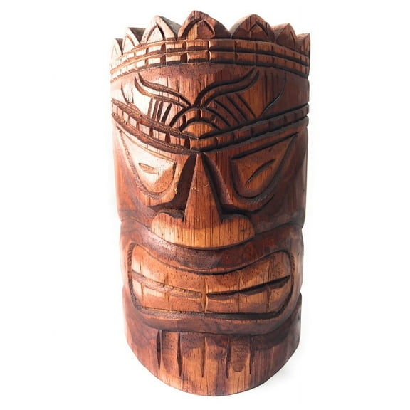 Love Tiki Mask 8" - Antique Finish Hand Carved | #dpt501520