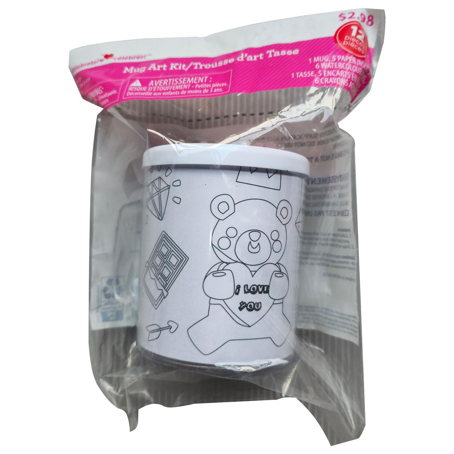 Célébrer mug art kit avec stylo aquarelle comme cadeau DIY