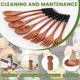 thumbnail image 5 of Juego de Tenedores de Cucharas de Madera de 16 Piezas, Juego de Utensilios de Madera de Estilo JaponéS, Cuchara de Cocina Hecha A Mano, Juego de Cubiertos de Viaje Reutilizable A, 5 of 5
