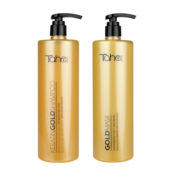 Tahe Keratin Gold Big Kit - Shampoo 1000ml   Mask 1000ml