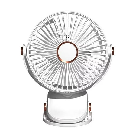 

IDOLCO Small Desktop Fan 4000 mAh USB Rechargeable Battery 6 Wind Speeds Personal Desk Fan with Clip [White]