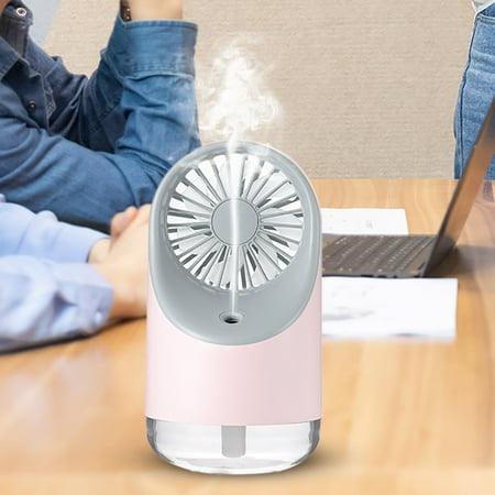 

Tangnade Handheld Fan Multifunctional Spray Desktop Humidifier with Night Light USB