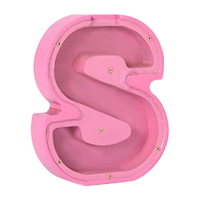 Fiudx Hucha de Madera Personalizada, Diseño de 26 Letras Del Alfabeto, Pegatinas de Nombre Diy, Juguete Educativo, Decoración para Dormitorio y Sala de Estar, Regalo de Cumpleaños Perfecto, Tamaño de