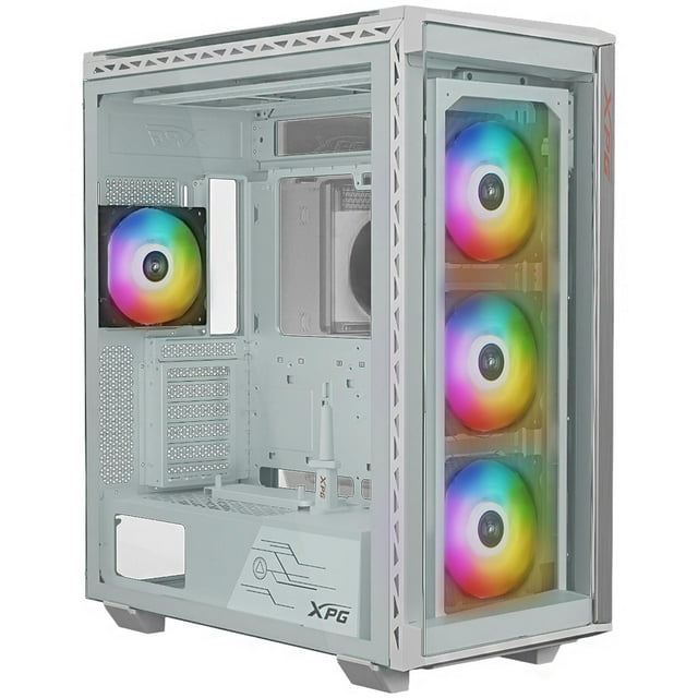 Gabinete Gamer XPG BATTLECRUISER II ST E-ATX 4 Fan ARGB Cristal Templado Blanco