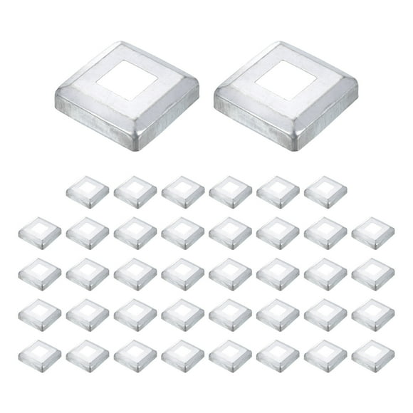 40Pack Post Base Cover, 2.5x2.5 Metal Integral Style Post Skirt Porch Column Wrap(1x1)