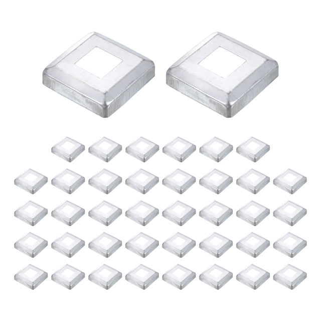 40Pack Post Base Cover, 2.5x2.5 Metal Integral Style Post Skirt Porch Column Wrap(1x1)
