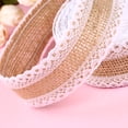 thumbnail image 3 of SHISUYAN LEORX 10M Hessian Jute Lace Craft Ribbon for DIY Crafts Home Wedding Decoration, 3 of 8