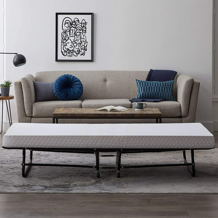 Lucid rollaway folding guest bed store with memory foam mattress