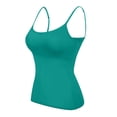 thumbnail image 5 of HAYIMI Women Seamless Spaghetti Strap Built In Bra Camisole Soft Comfort Stretch Sleeveless Tank Tops With Light Support And Smooth Back Design Summer Round Neck Solid Color Breathable Vests, 5 of 6