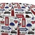 thumbnail image 3 of London Pouf Cover with Zipper, Famous English City Popular Landmarks and UK Tourism Travel Destination, Soft Decorative Fabric Unstuffed Case, 30" W X 17.3" L, Multicolor, by Ambesonne, 3 of 5
