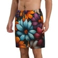 thumbnail image 2 of Logiee Colorful Blooming Flowers Print Mens Swim Trunks Quick Dry Board Shorts,Breathable Hawaii Beach Shorts Swimwear Bathing Suits-3X-Large, 2 of 6
