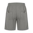 thumbnail image 5 of Npasoilc Summer Shorts for Men Waffle Textured Drawstring Elastic Waist Straight Lightweight Breathable Solid Color Casual Loose Beach Shorts, 5 of 6
