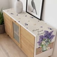thumbnail image 4 of Purple Lavender Table Runner - 70 Inch Long, Kitchen Dining Table Runner Dresser Scarves, Spring Floral Daisy Butterfly Leaves Beige Farmhouse Decor for Coffee Tables Wedding Party Banquet, 4 of 8