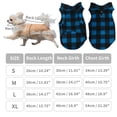 thumbnail image 2 of Unique Bargains Small Dog Cat Jumpers Plaid Polar Fleece Clothes Blue Black L, 2 of 7