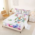 thumbnail image 2 of Castle Fairy Floral Letter M Queen Sheet Sets 4 Pieces for Adults,Colorful Flowers Bed Set for Home Decor, 2 of 6