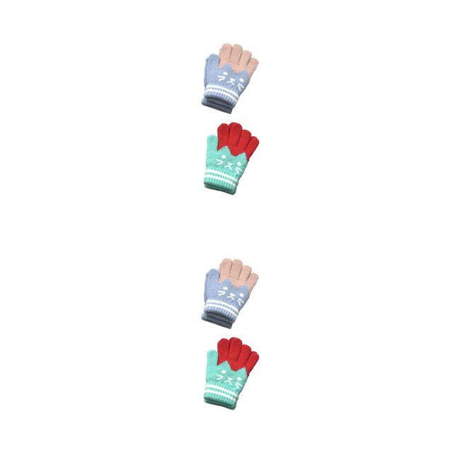 Sonducket 2 pares de guantes para niños, dedos completos, dibujos animados, deportes al aire libre, patinaje, ciclismo, montar en bicicleta, Type3 NO3