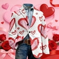 thumbnail image 1 of Women Blazer Jackets Boyfriend Open Front Lapel Collar Business Work Office Suit Jackets Long Sleeve Suit Coat Valentines Day Suit, 1 of 3