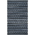 thumbnail image 2 of SAFAVIEH Montauk Harding Geometric Striped Cotton Area Rug, Turquoise/Blue/Black, 2'6" x 4', 2 of 7