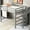 Gray, variant on Gray Full Size Loft Bed With Functional Storage And Mounting Stairs - Bedroom Upgrade Option Built-in Climbing Facilities Furniture Piece