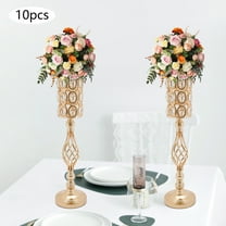 Wedding Vase for Tables 10 Pieces Gold Elegant Wedding Flower Vases, 10Pcs Flower Vases for Centerpieces