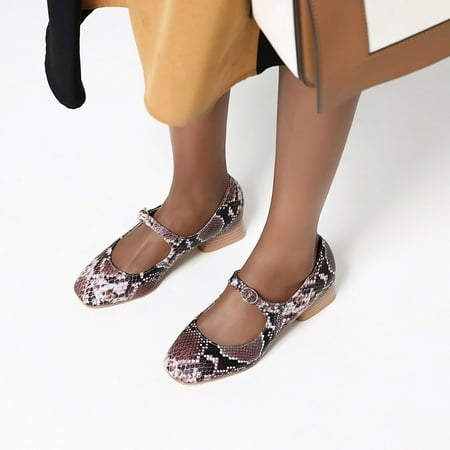 

Spring Savings Clearance 2023!AXXD Ladies Slippers Artificial Snake Pattern Leather Low Heel Sandals For Women Clearance Size 7