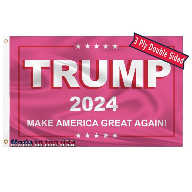 ¡Venta caliente! Bandera 2024 Cara exterior 3 capas 240D Polyeste 2024 Bandera Coser 4 filas de hilo con encabezado de lona y ojales de latón para ventana de pared de patio de habitación