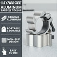 thumbnail image 2 of Synergee Colliers de Barre en Aluminium Argenté avec Pinces de Poids Verrouillables 2 Pouces, 2 of 6