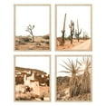 thumbnail image 2 of PixonSign Framed Wall Art Desert Cactus Texas Arizona Landscape Prints, Set of 4 Tropical Photography Wall Decor Arts, Nature Wall Décor, Adhesive Canvas Poster, Modern Home Artwork - 11"x14" Natural, 2 of 5