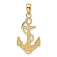thumbnail image 3 of 14k Polished Anchor with Textured Rope Pendant K5393, 3 of 4