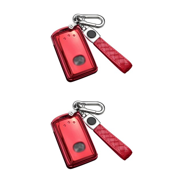 Sidaley Funda antideslizante antiarañazos para llave de coche, fundas para llaves de vehículo, Protector de TPU, piezas de repuesto para Rojo 2piezas