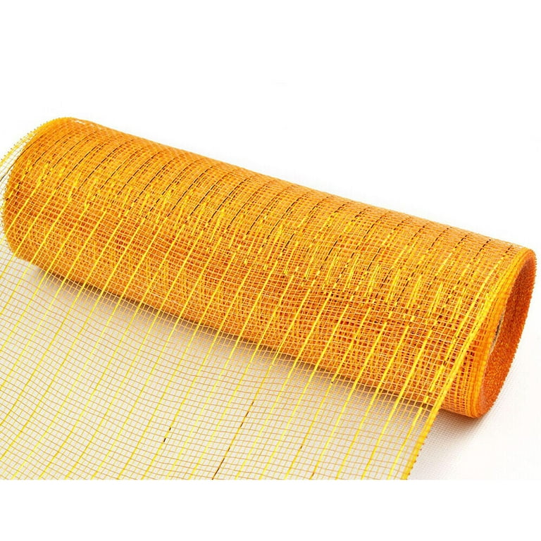 21x10 YDS Glitter Xmas Deco Mesh Ribbon Fabric Roll Metallic Foil