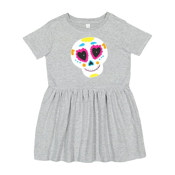 Inktastic Decorated Skull Girls Toddler Dress