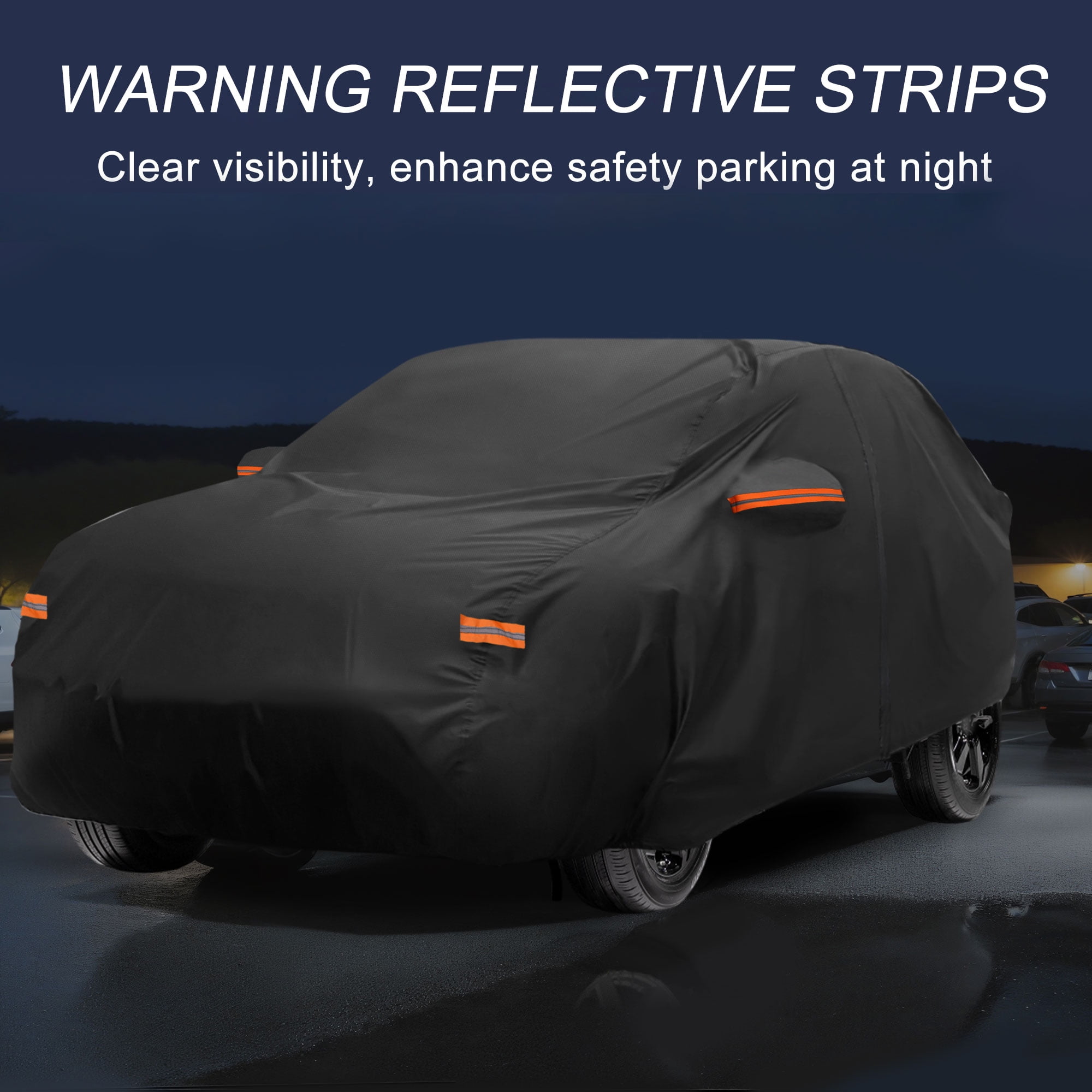 Unique Bargains 210D-PU Car Cover Black for Acura RDX 190.94"x75.2"x59.06"