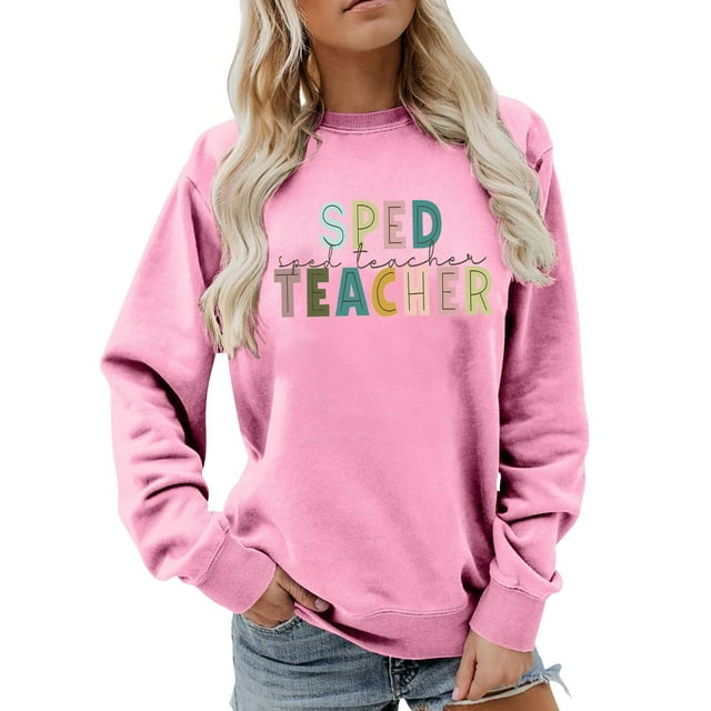 Zhanying Chandail en Molleton pour Femmes Col Rond Chandail Blouses Coupe Décontractée Manches Longues Hauts Tenues Automne 2025 Vêtements Tendance