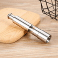 thumbnail image 3 of 2X Manual Salt and Pepper Grinder Set Thumb Push Pepper Mill Stainless Steel Spice Sauce Grinders with Metal Holder, 3 of 10